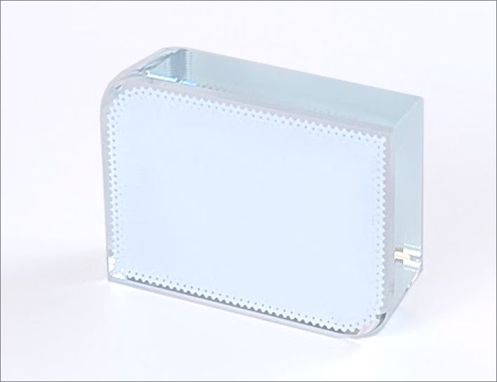 Curved Edge - Crystal Block Award - Small